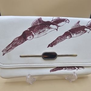 Vintage squid clutch purse